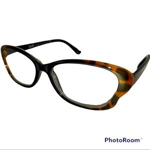 NEW! NANETTE LEPORE Premium Readers +1.50 Brown Tortoise Black Frames and Arms